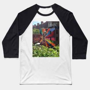 New York Colorful Mural Sailor Kissing Baseball T-Shirt